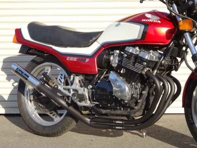 独特の上品 HONDA CBX400F ブレット管 54π マフラー 黒